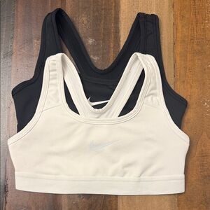 Nike Girls Black and White Sports Bra Duo